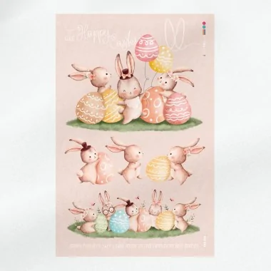 Pannello in pannolenci set "Cute Happy Easter" mod. 33 - certificato EN 71-3 2