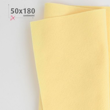 Pastel yellow soft felt roll 50X180 cm