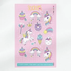 Vilt of Dun Vilt paneel Stickers - zoete eenhoorn decoraties