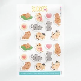 Vilt of Dun Vilt paneel stickers - schattige kittens