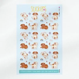 Pannello stickers in feltro o pannolenci - simpatici cagnolini|IDEEINFELTRO.COM