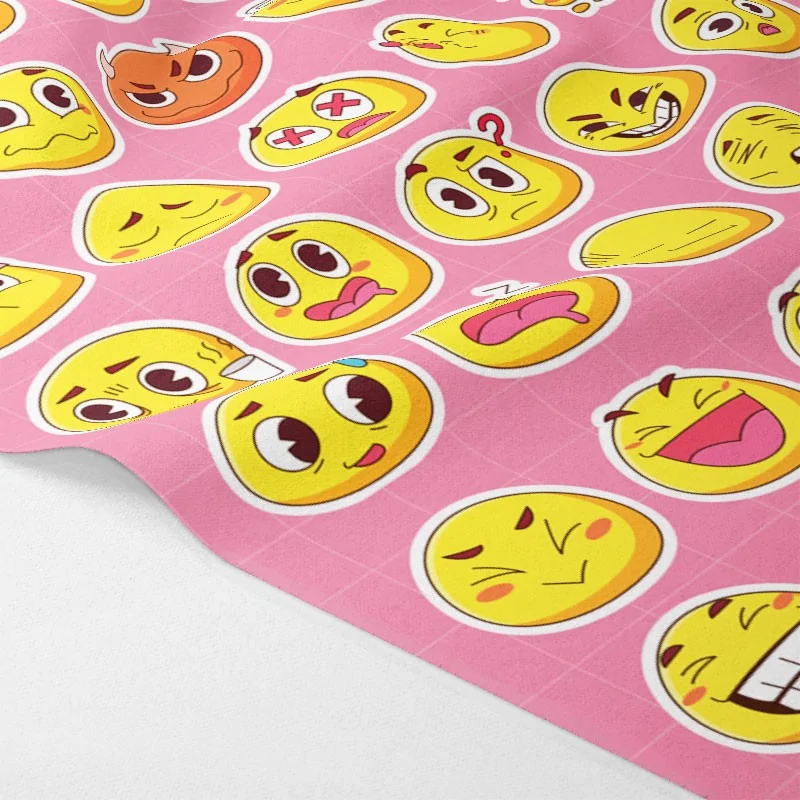 Stickers panel in felt or soft felt Emoticon Various mod.2 Idee in