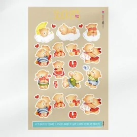 Vilt of Dun Vilt Paneel Stickers - Tender Bears