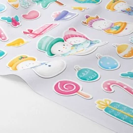 Weihnachtsaufkleber in bastelfilz oder Filzstoff - Schneemänner|IDEEINFELTRO.COM