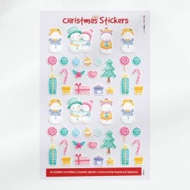 Weihnachtsaufkleber in bastelfilz oder Filzstoff - Schneemänner|IDEEINFELTRO.COM