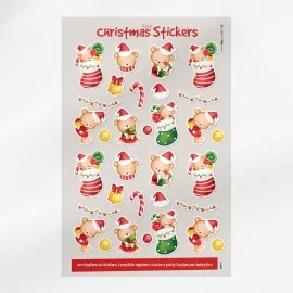 Christmas Stickers in felt or soft felt - Teddy Bears