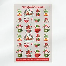 Christmas Stickers in felt or soft felt - Gnomes and Candies