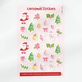 Weihnachtsaufkleber Tafel in bastelfilz oder Filzstoff - Deko in Pink|IDEEINFELTRO.COM