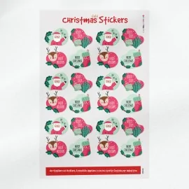 Christmas Stickers in felt or soft felt - Enjoy Holidays Labels