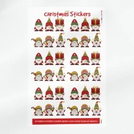 Pannello stickers natalizio in feltro o pannolenci - gnomi e regali 2|IDEEINFELTRO.COM
