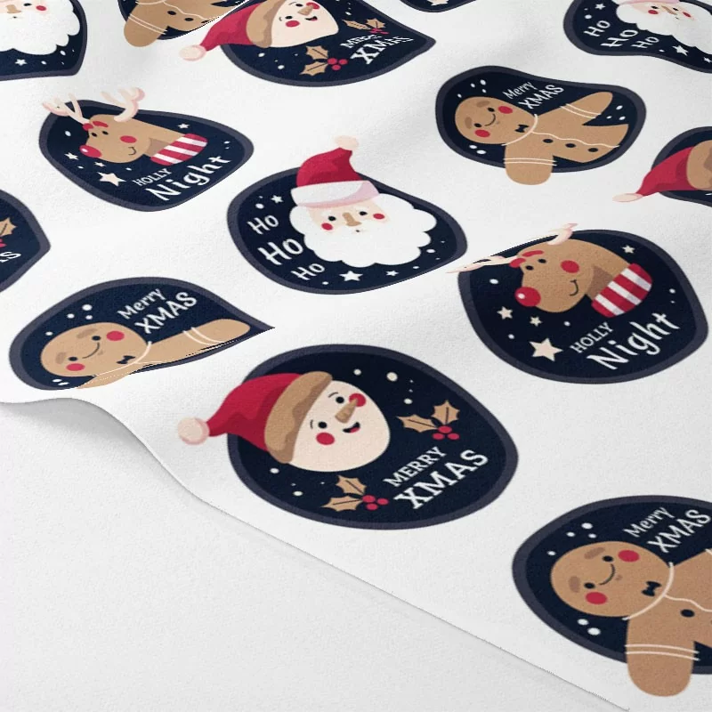 %product-name%Christmas Stickers Panel in felt or soft felt - Ho Ho Ho Labels
