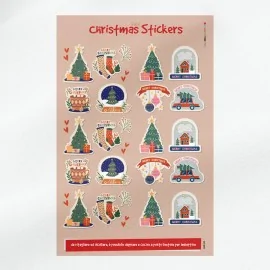 Christmas Stickers in felt or soft felt - Deco Merry Christmas