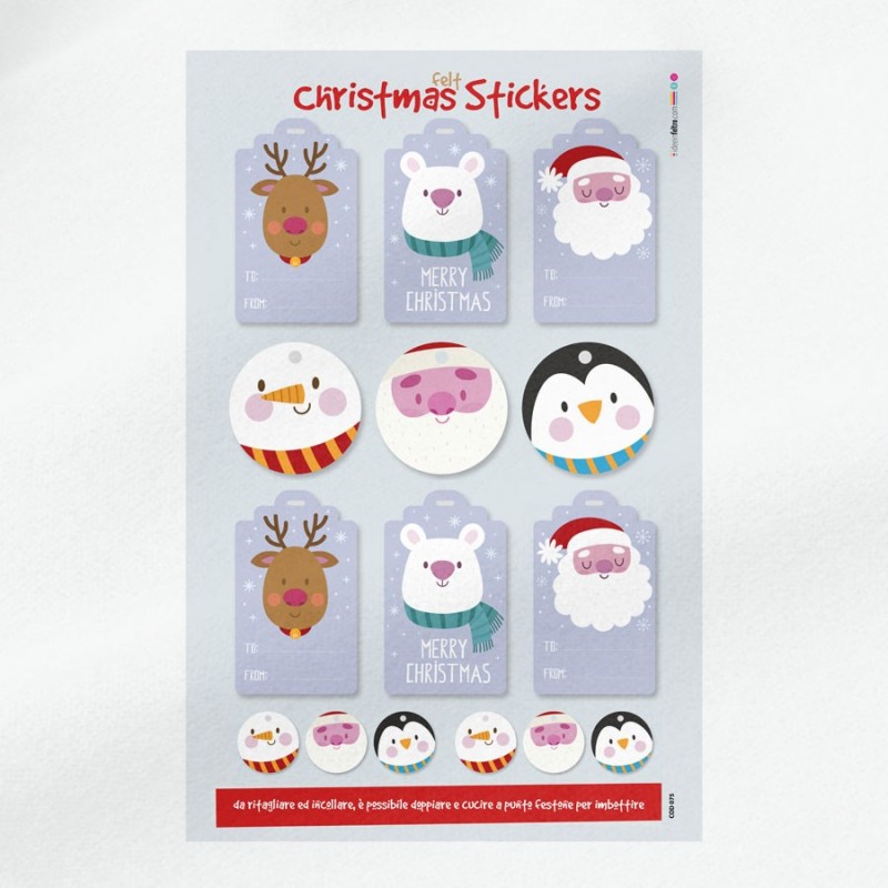 Pegatinas de Navidad en fieltro o tela de fieltro - Lilac Tag
