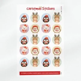 Christmas Stickers in felt or soft felt - Happy Animals