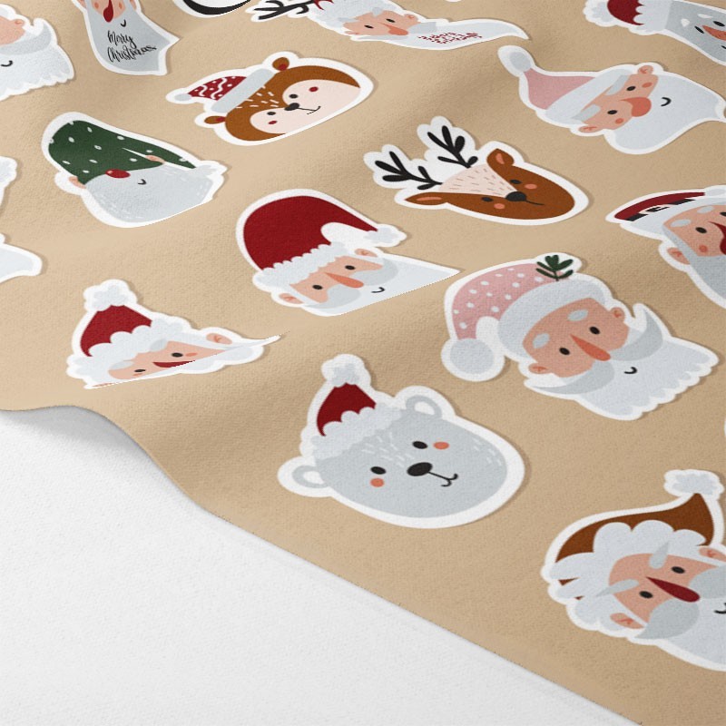 Panel de pegatinas navideñas en fieltro o tela de fieltro - Personajes varios