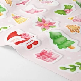 Weihnachtsaufkleber Tafel in bastelfilz oder Filzstoff - Deko in Pink|IDEEINFELTRO.COM