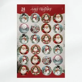 Palline natalizie in pannolenci 24 pezzi "mix luxury mod. 20"|IDEEINFELTRO.COM