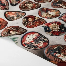 Palline natalizie in pannolenci 24 pezzi "mix luxury mod. 15"|IDEEINFELTRO.COM