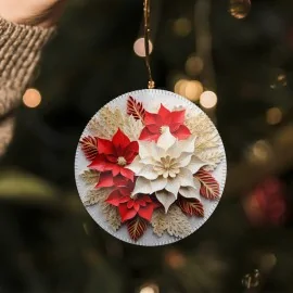Palline natalizie in pannolenci 24 pezzi "mix luxury mod. 23"|IDEEINFELTRO.COM