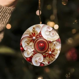 Palline natalizie in pannolenci 24 pezzi "mix luxury mod. 23"|IDEEINFELTRO.COM