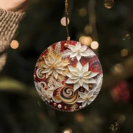 Palline natalizie in pannolenci 24 pezzi "mix luxury mod. 23"|IDEEINFELTRO.COM