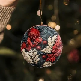 Palline natalizie in pannolenci 24 pezzi "mix luxury mod. 7"|IDEEINFELTRO.COM
