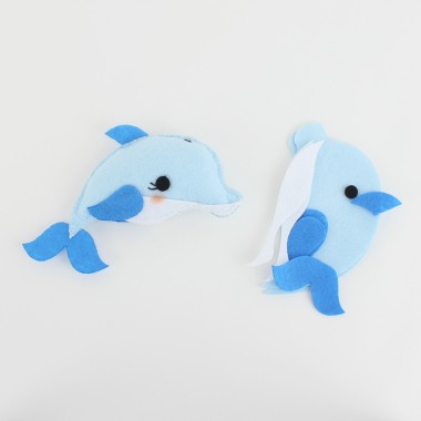 Dolphin in soft felt to assemble