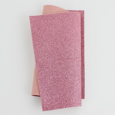 Tissu feutrine Extra Glitter - Rose Antique