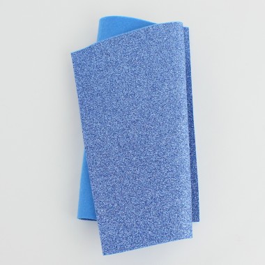 Tissu feutrine Extra Glitter - Bleu clair