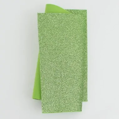 Dun vilt extra glitter - appelgroen