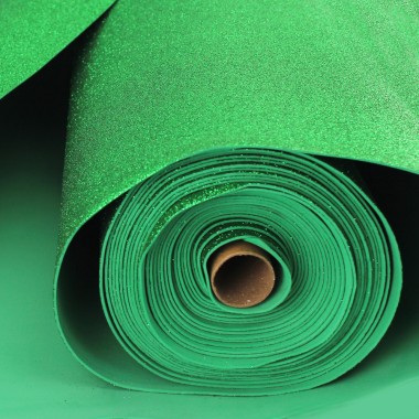 Roll eva foam / Eva / Foamy - Green Glitter - 10 meters