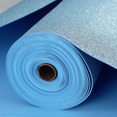 Roll eva foam / Eva / Foamy - Light Blue Glitter - 10 meters