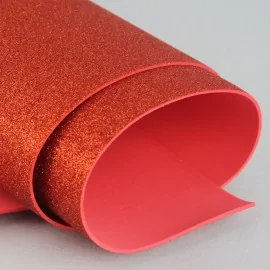 Eva Glitter Gum 50X100 cm - Rood per meter|IDEEINFELTRO.COM