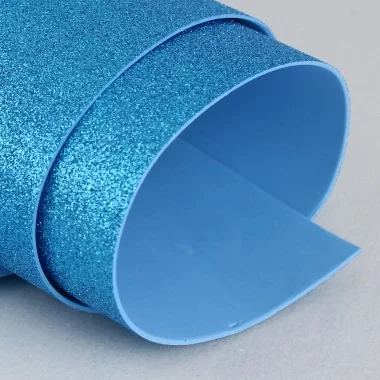 Eva Foam / Foamy / Eva Glitter Rubber 50 X 50 cm - Turquoise