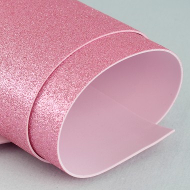 Moosgummi / Foamy / Eva Glitter Rubber 50 X 50 cm - Pink