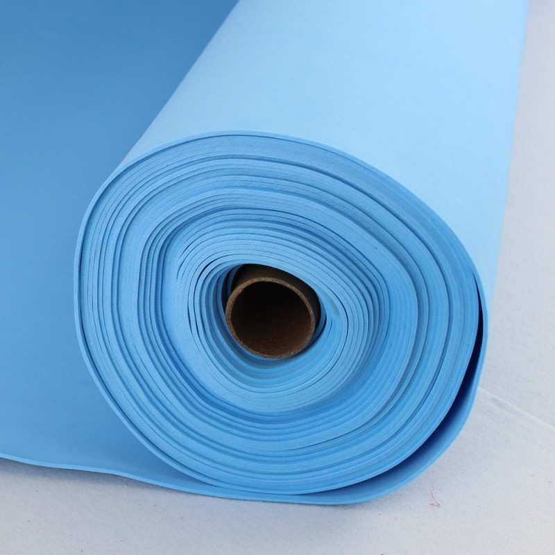 Gomma EVA / crepla / fommy  a metraggio  Azzurro cielo - altezza rotolo 100 cm|IDEEINFELTRO.COM