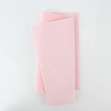 Soft Felt Printed Mini Stripes 20X30 cm - Baby Pink