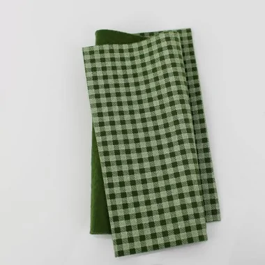 Pannolenci Stampato 20X30 Cm Quadretti - Verde Oliva