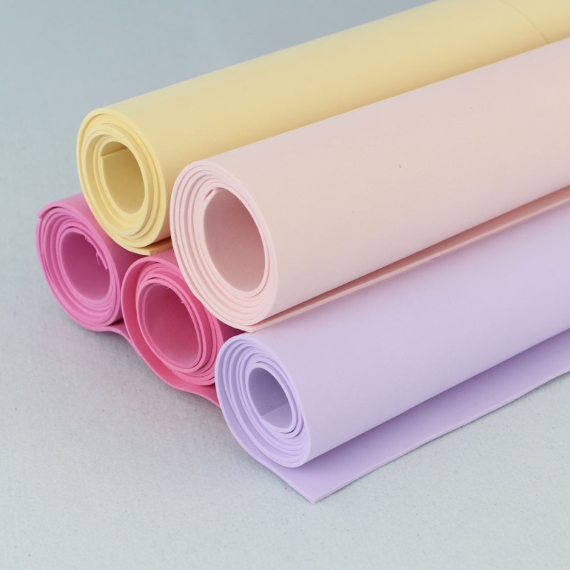 Solid Color Eva Rubber Savings Kit - 5 rolls 50X100 cm - Bubbles