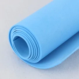 Solid color EVA rubber and glitter savings kit - 5 role 50x100 cm - sky