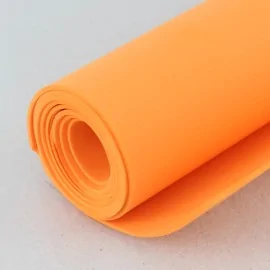 Kit d’économies en caoutchouc et paillettes EVA de couleur unie - 5 rouleaux 50x100 cm - orange/rouge