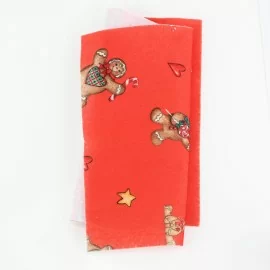 Weihnachten BedrucktesFilzstoff 20X30 cm Kleines Männchen - Rot