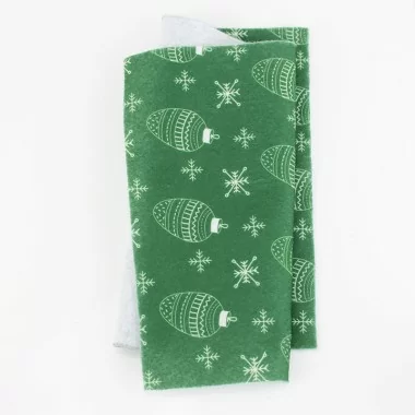 Colgantetela de fieltro Estampado Navidad 20X30 cm - Verde/Blanco
