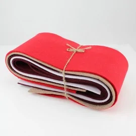 Kit scampoli di feltro mix rosso/bordeaux 350/400 gr|IDEEINFELTRO.COM