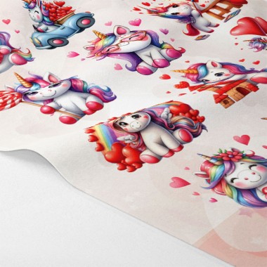 Unicorn cu inimă de tăiat în fetru moale - Kit de Ziua Îndrăgostiților