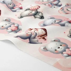 Coeur avec ours d’artiste à découper dans tissu feutre - Kit de la Saint-Valentin
