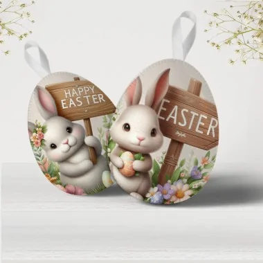 Fetru Moale panou "Easter Eggs" model 68 - Easter Bunnies Home Kit|IDEEINFELTRO.COM 2