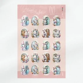 Panel de tela de fieltro "Huevos de Pascua" modelo 67 - Kit de Hogar de Conejos de Pascua|IDEEINFELTRO.COM