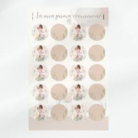 Soft felt panel "confirmation and first communion boy" model 16 - customizable