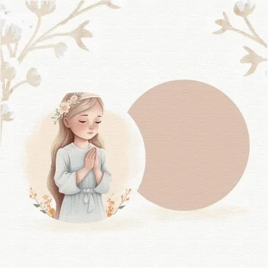 Soft felt panel "confirmation and first communion girl" model 35 - customizable